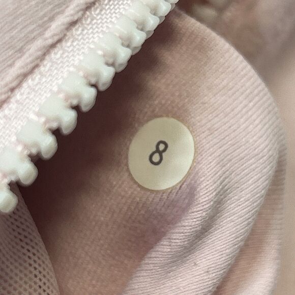 Lululemon DEFINE JACKET Pink With Black Zipper Size 8 Athletic Fit - Picture 10 of 11